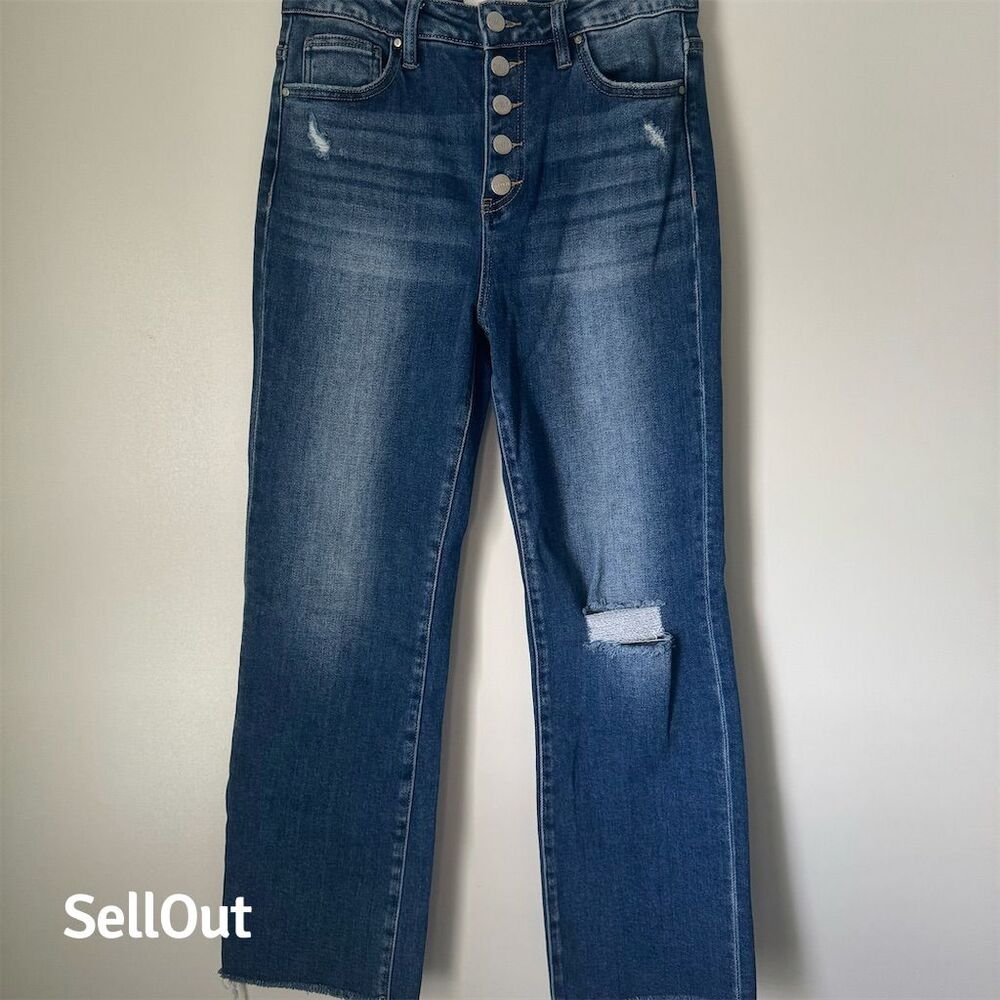 SellOut Women's Straight Leg Jeans - Blue